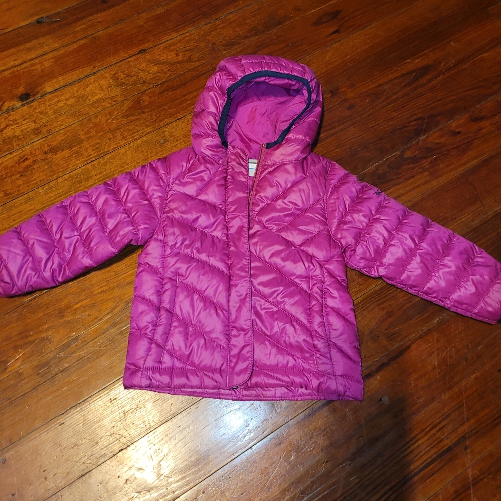 Columbia purple/pink hooded puffer jacket 3t